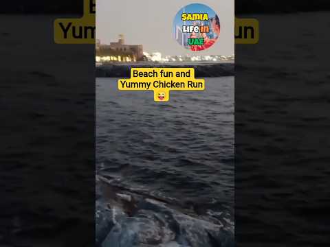Beach Day Fun & yummy Chicken Run Flavors! 🔥/Ajman Beach + Instant Chicken Kabab = Perfect Day!