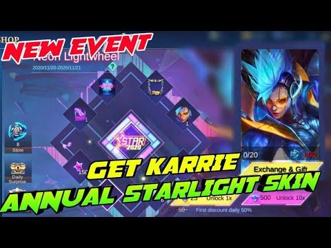 New event ml get karrie annual starlight skin / total diamonds cost for skin ?