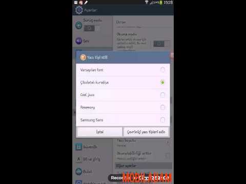 Mobil Cihazlarda  Yazı Sitili  Deģiştirme