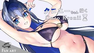 クロニーちゃんの水着衣装案を描く_7