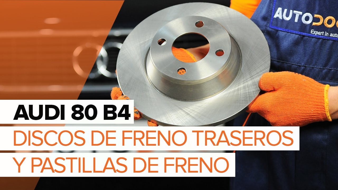 Cómo cambiar: discos de freno de la parte trasera - Audi 80 B4 | Guía de sustitución