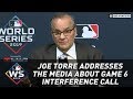 Joe Torre addresses the media about interference call against Trea Turner | CBS Sports HQ