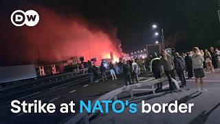 Russian drone strikes train station two kilometers from Polish border