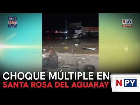 Choque múltiple en Santa Rosa del Aguaray