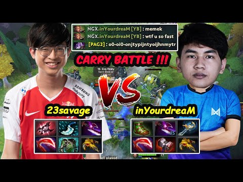 T1 23savage [Wraith King] vs Nigma InyourdreaM [Monkey King] - Epic Carry Battle Dota 2 pro Gameplay