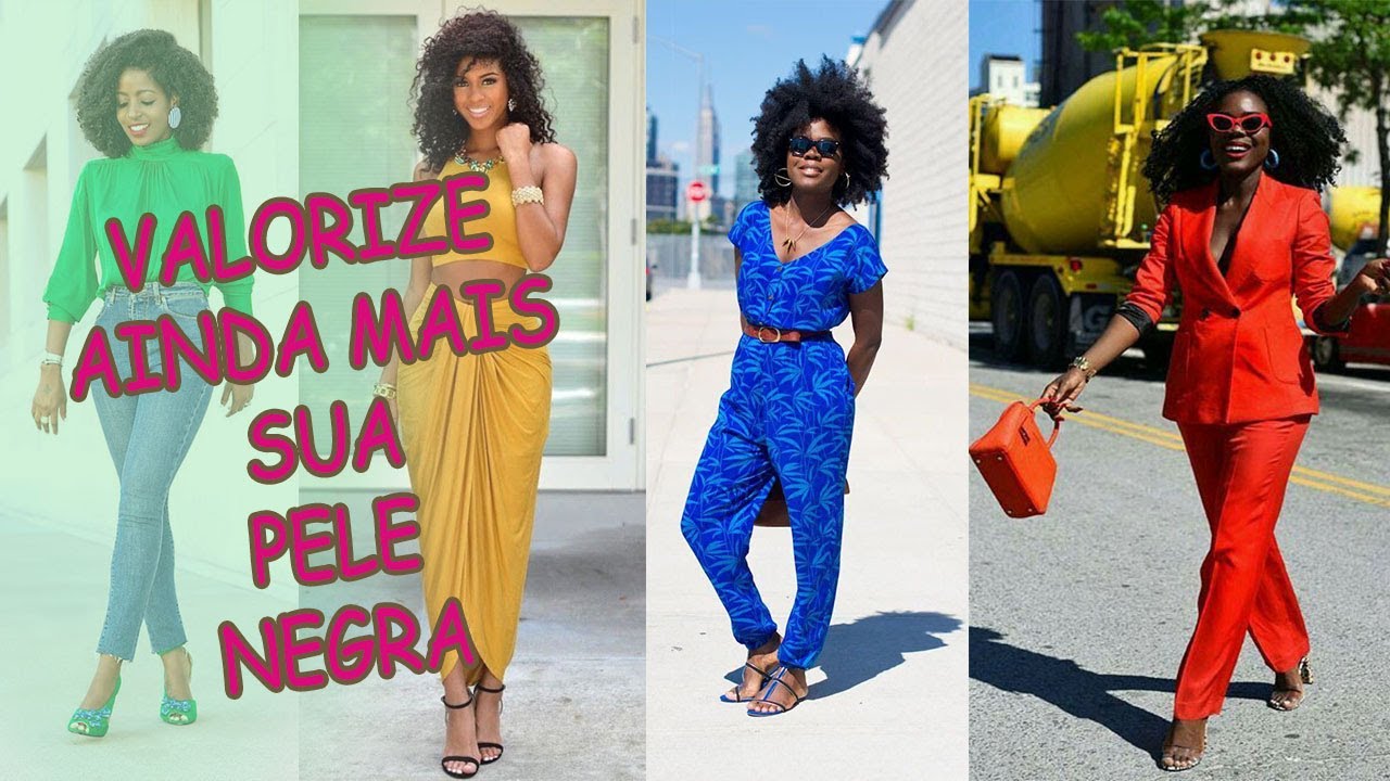 🖤Looks para pretas - Descubra qual cor ressalta a pele negra🖤