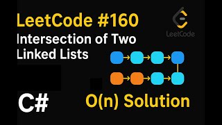 YouTube video 'LeetCode 160: Intersection of Two Linked Lists | C# Solution | Two Pointer Technique |'