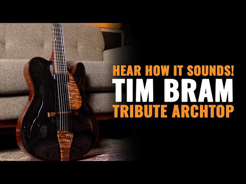 Tim Bram Tribute Archtop Ebony Curly Maple/European Spruce w/Kent Armstrong Humbucker (Serial #19) image 10
