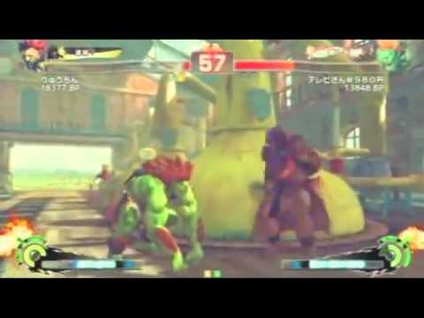 Super Street Fighter 4 AE v.2012 \\\  Japanese Match #10 - AKUMA vs BLANKA \\\