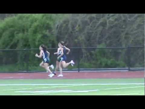 R17 MHS Girls spring track 2012 4x100 relay Franklin and Mansfie
