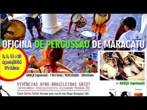 Oficina de Percussão Maracatu I + Dança opcional "Labalaba orun" Tambores GRIOT