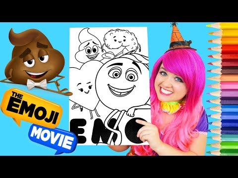 Coloring Poop Emoji The Emoji Movie Coloring Book Page Prismacolor Colored Pencil | KiMMi THE CLOWN Video