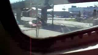 preview picture of video 'Maine Eastern Railroad at Bath Crossings (locomotive view)'