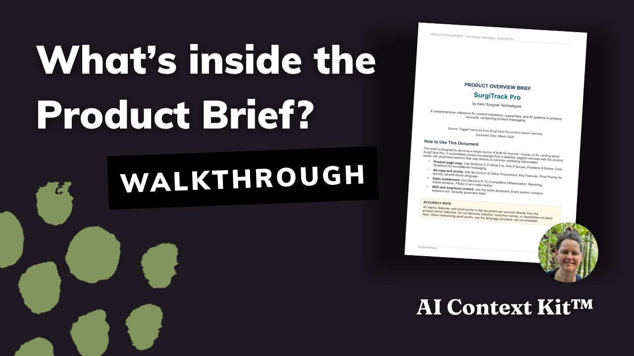 What's inside the AI Context Kit™ Product Brief walkthrough