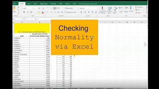 Checking for Normality in Excel