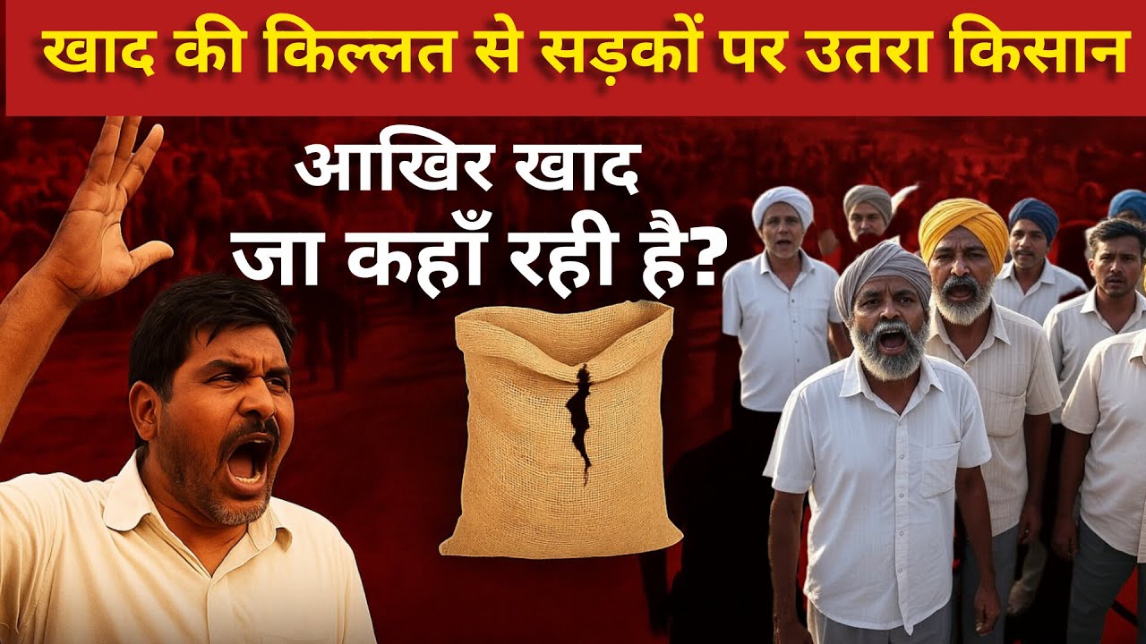 खाद की किल्लत से सड़कों पर उतरा किसान – आखिर खाद जा कहाँ रही है?