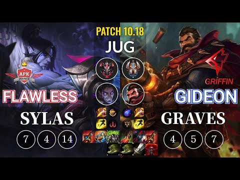 APK Flawless Sylas vs GRF GIDEON Graves Jungle - KR Patch 10.18