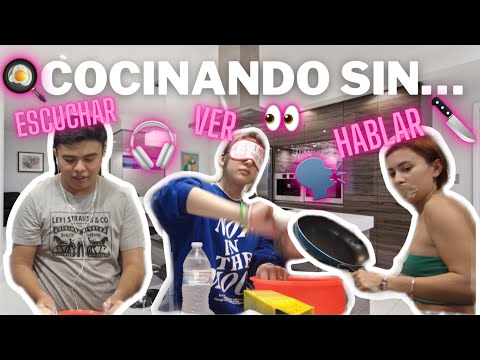 COCINANDO SIN VER, ESCUCHAR Y HABLAR ft. Marc0as | Hermanas JM