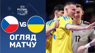 Чехія – Україна. Чемпіонат Європи 2026 з футзалу, груповий етап / Огляд матчу
