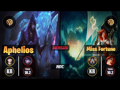 Ruler [Press the Attack] APHELIOS (ADC) VS MISS FORTUNE - Challenger KR Patch 10.2