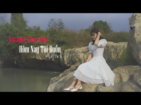 KARAOKE TONE NAM - Hôm Nay Tôi Buồn - Phùng Khánh Linh | Ngọc Bích Cover | Piano Ver