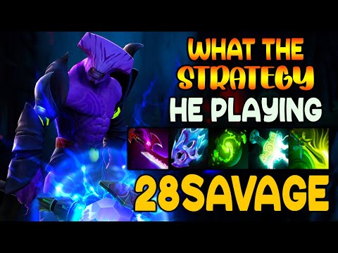 WHAT THE STRATEGY HE PLAING - 28 SAVAGE CARRY FACELESS VOID - DOTA 2 GAMEPLAY