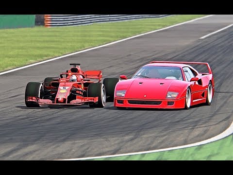 Ferrari F1 2018 vs Ferrari F40 - Monza