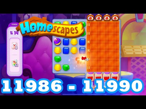 Homescapes Level 11986 - 11990 HD 3 - match puzzle Gameplay | android | IOS | 11987 | 11988 | 11989