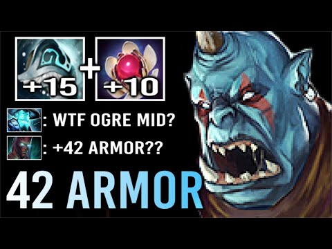 NEW CRAZY 42 ARMOR Ogre Magi Mid vs Storm TB Epic Shiva + Lotus Build Imba Multicast WTF Dota 2