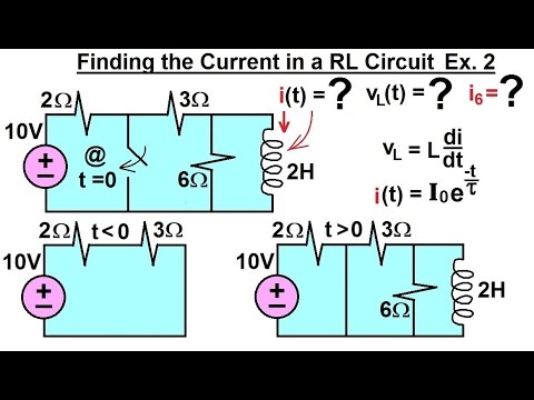 Electrical Engineering: Ch 8: RC & RL Circuits (13 of 43) Current=? in RL Circuit: Ex. 1