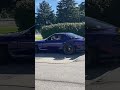 Purple RX7 Sounds Amazing @ Idle!! Rotary Powered Mazda RX7 Pulling Into Cars & Coffee!