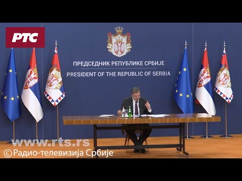 Obraćanje predsednika SrbijeAleksandra Vučića nakon sednice Saveta za nacionalnu bezbednost