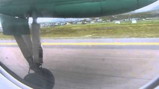 preview picture of video 'Wideroe Dash 8-200 LN-WSA departing Mehamn bound for Honningsvag'