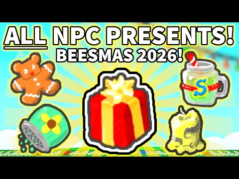 🎄🎁ALL NPC Presents Rewards in BEESMAS 2026!