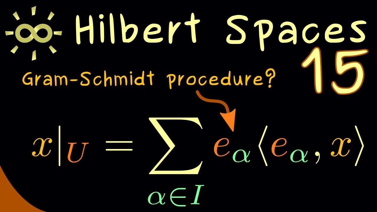 Hilbert Spaces 15 | Existence of ONB [dark version]