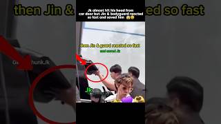 Download lagu Jungkook almost h*t his head but Jin & guard reacted so fast and saved him 😱😀 mp3