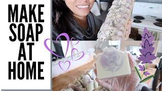 Make Soap at Home - with Recipe! || lavender soap