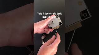 758. Yale 7 lever safe lock / gun cabinet lock easily picked open using bent nail & bit of bullying