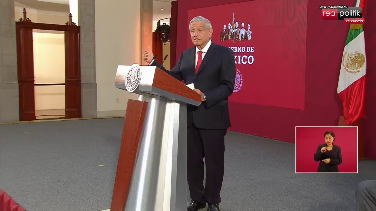México: Conferencia de prensa del presidente AMLO desde el Palacio Nacional