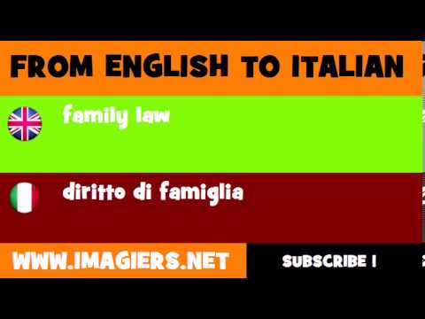 How to say family law in Italian