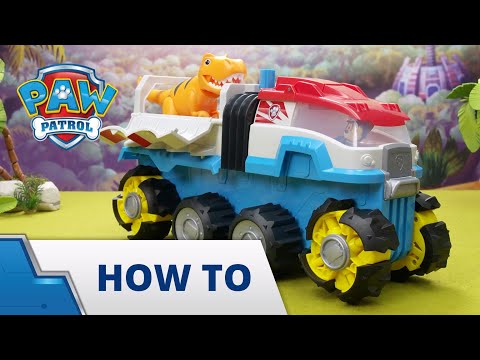 Spin Master PAW PATROL transporto priemonė Dino Patroller, 6058905 video