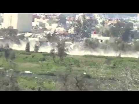 رصد كتيبة شهداء الغوطة للمصفحات التي تقوم بنقل جرحى قوات النظام من على المتحلق الجنوبي في بلدة عربين في ريف دمشق