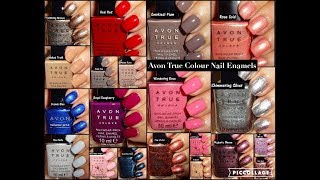 Avon True Colour Nail Enamels - 20 swatches