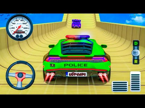 US Police Car Stunts Racing Simulator - Impossible Ramp Car  Stunts Driving 3D - Android GamePlay