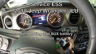 Service ESS fault, troubleshooting, and Aux battery replacement.