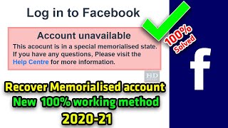 How to Recover Memorialized facebook Account 2020-21 | Restore fb id from Remembering state