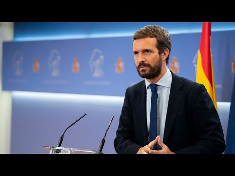 Pablo Casado comparece desde el Congreso de los Diputado