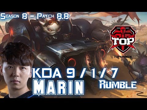 TOP MaRin RUMBLE vs GANGPLANK Top - Patch 8.8 KR Ranked