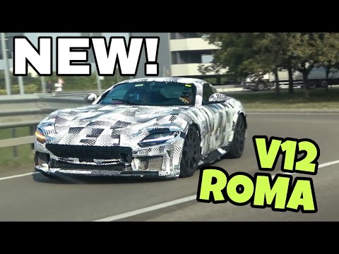 Thumbnail for NEW V12 ferrari ROMA spotted outside the factory - Car spotting in Italy by Ferrari Roma