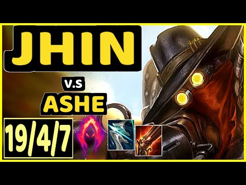 HADES (JHIN) vs ASHE - 19/4/7 KDA BOTTOM ADC GAMEPLAY - EUW Ranked MASTER